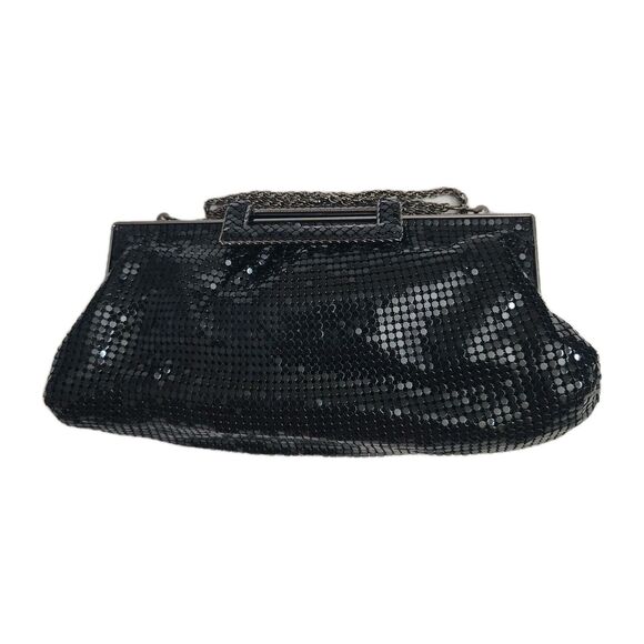The Limited Black Sequin Handbag with Black Chain Handle Clasp Purse Wallet - Picture 3 of 10